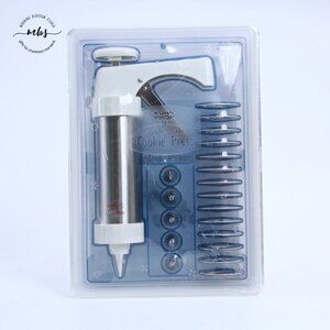 NIB Kuhn Rikon Switzerland Stainless Steel Cookie Press